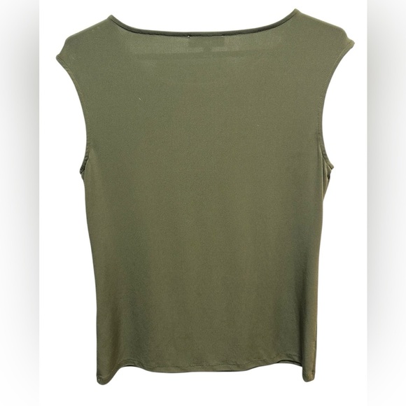 NWOT Calvin Klein Olive Green Women's Top with pockets - Picture 2 of 3